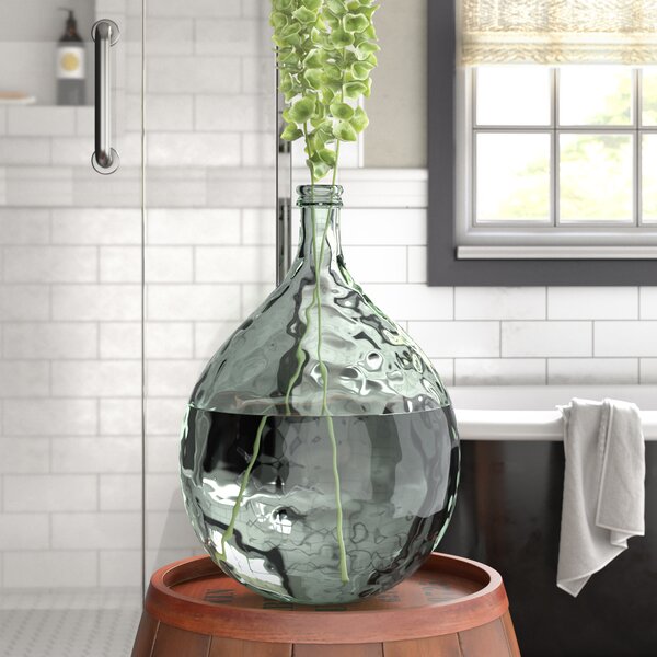 Clear Glass Decorative Floor Vase And Reviews Birch Lane 9833